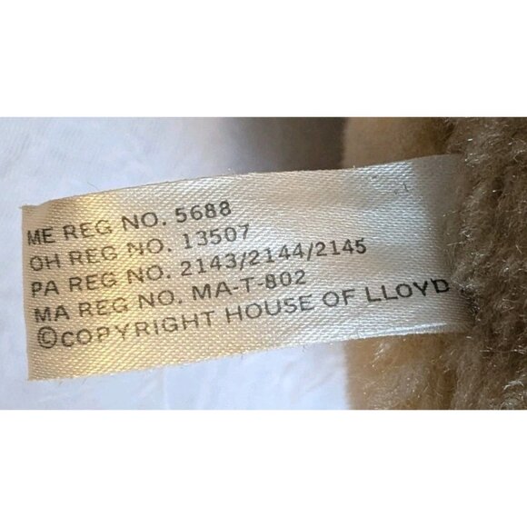 House of Lloyd Teddy Pillow Plush Bear Time Mat Cushion Face Seat Round Head Vtg - Picture 3 of 10